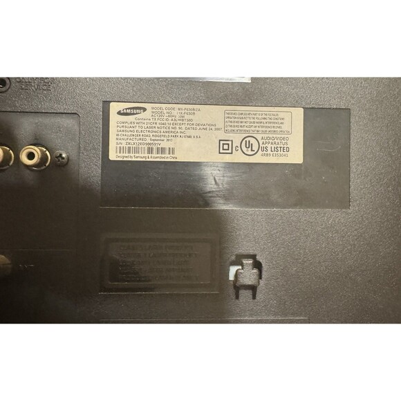 Samsung MX-F630B Mini Hi-Fi System w/ Speakers Tested Works Great No Remote - Picture 3 of 3